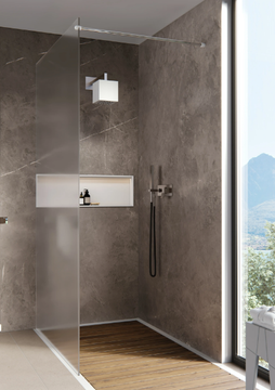 ONE SHOWER TEAK - Slatted rectangular Solid Surface shower tray by MOMA Design - view 3